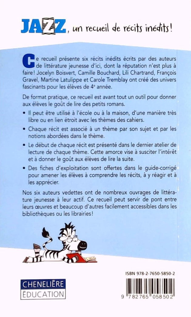 Livre Jazz : Recueil de récits : 4e année (Collectif) (Livre d'occasion) - ISBN 2765058504