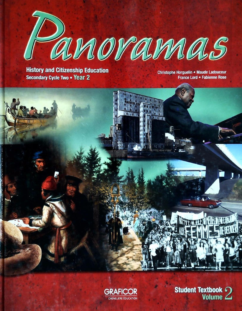 Livre Panoramas History And Citizenship Education, Secondary Cycle Two, Year 2. Student Textbook...