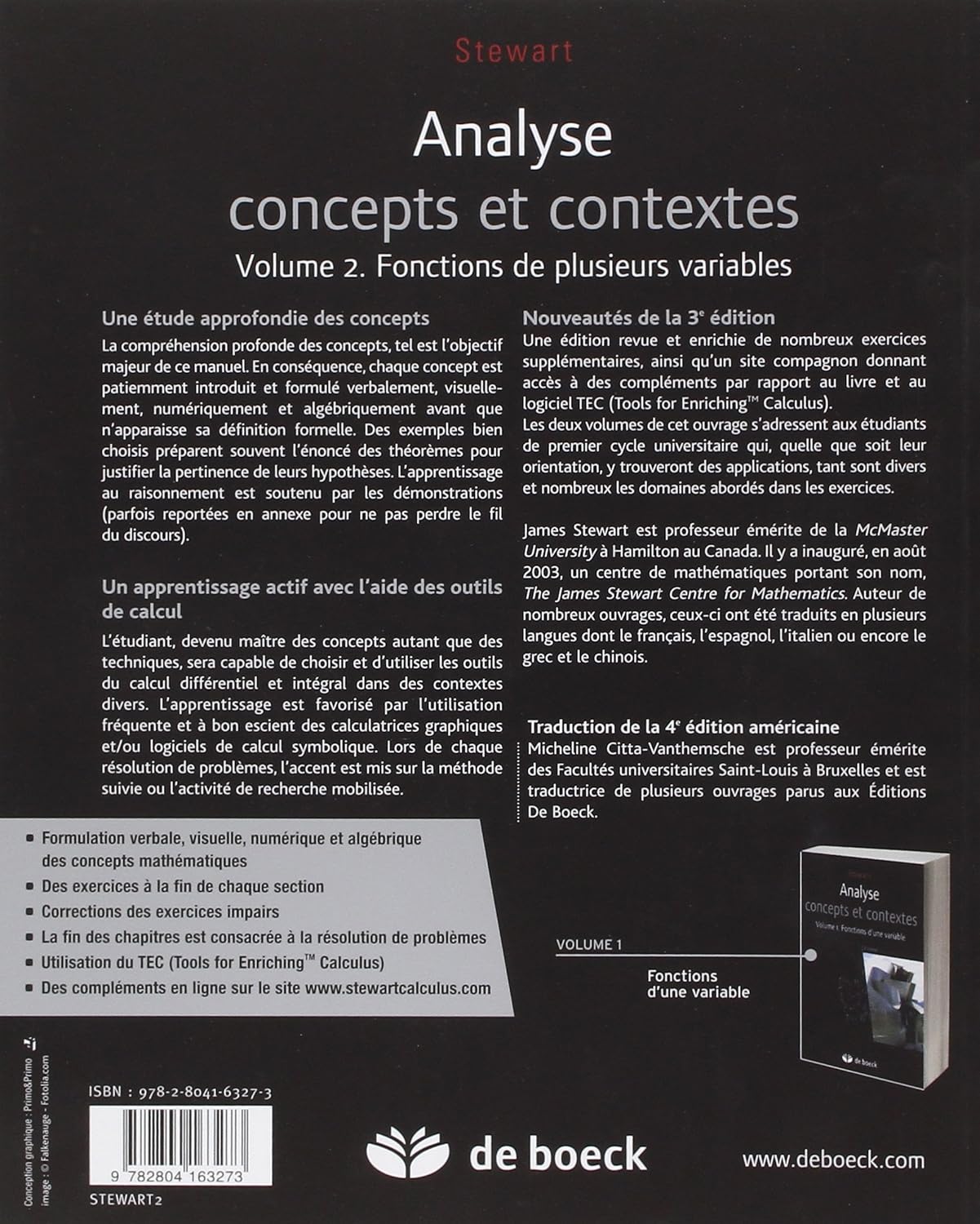 Analyse: Concepts et contextes. Volume 2 : Fonctions de plusieurs variables (3e édition) (James Stewart)