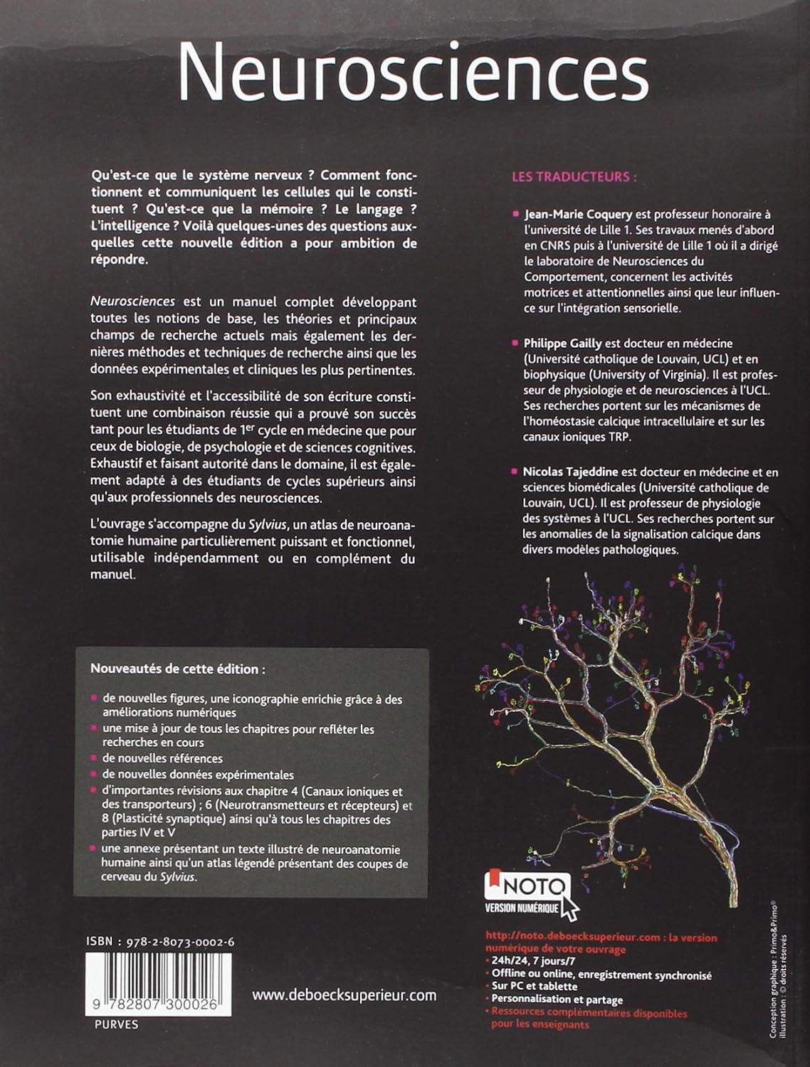 Livre Neurosciences (5e édition) - Collectif (Livre d'occasion) - ISBN 2807300022