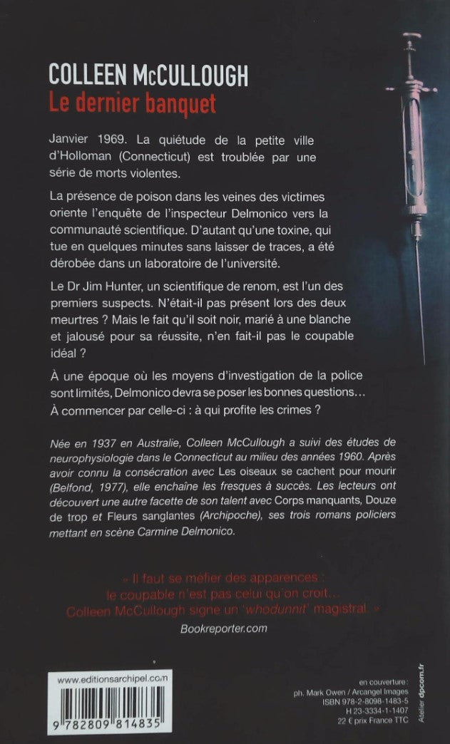 Livre Le dernier banquet : Une enquête de l'inspecteur Delmonico - Colleen McCullough (Livre d'oc...