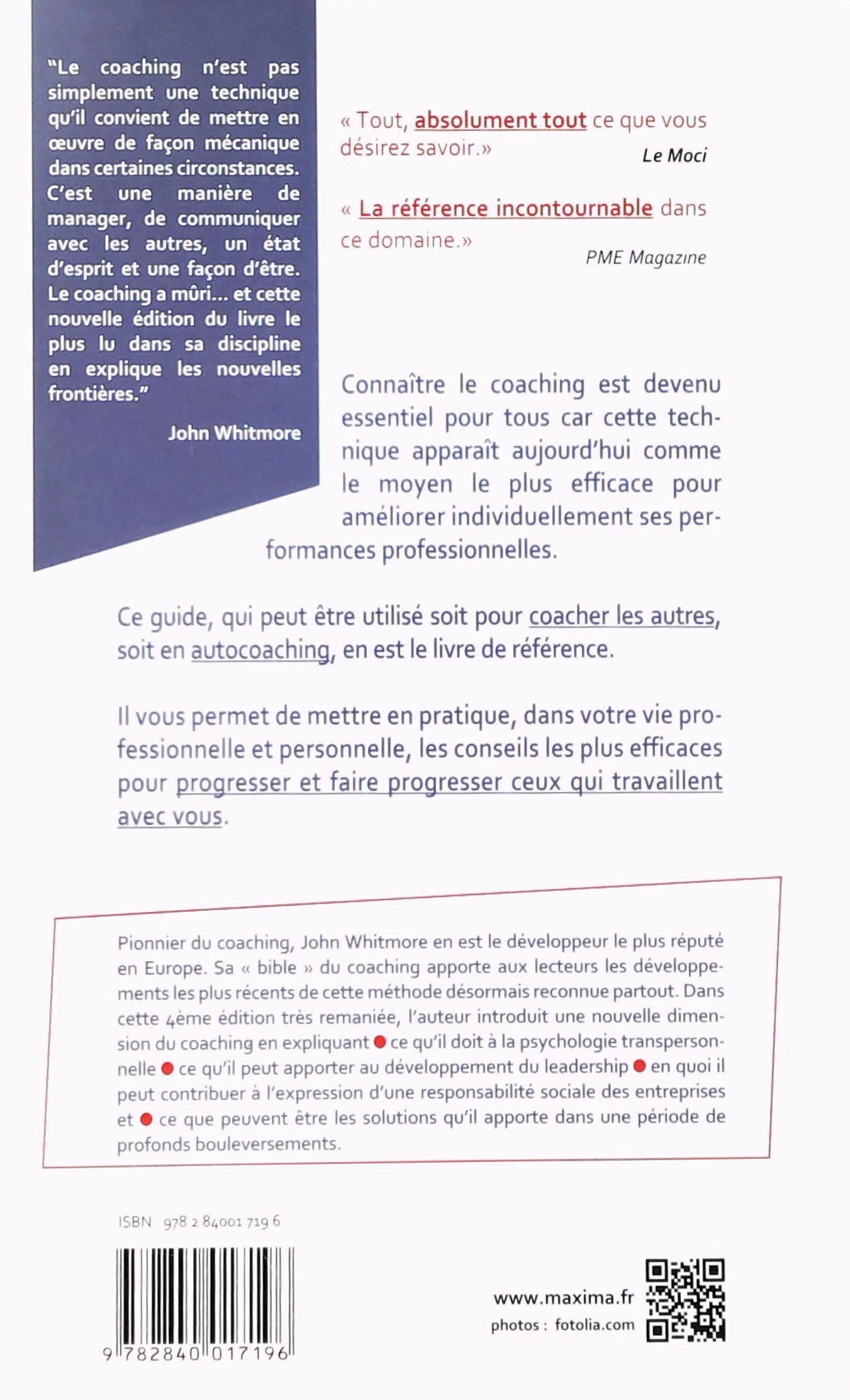 Livre Le guide du Coaching (4e édition) - John Whitmore (Livre d'occasion)