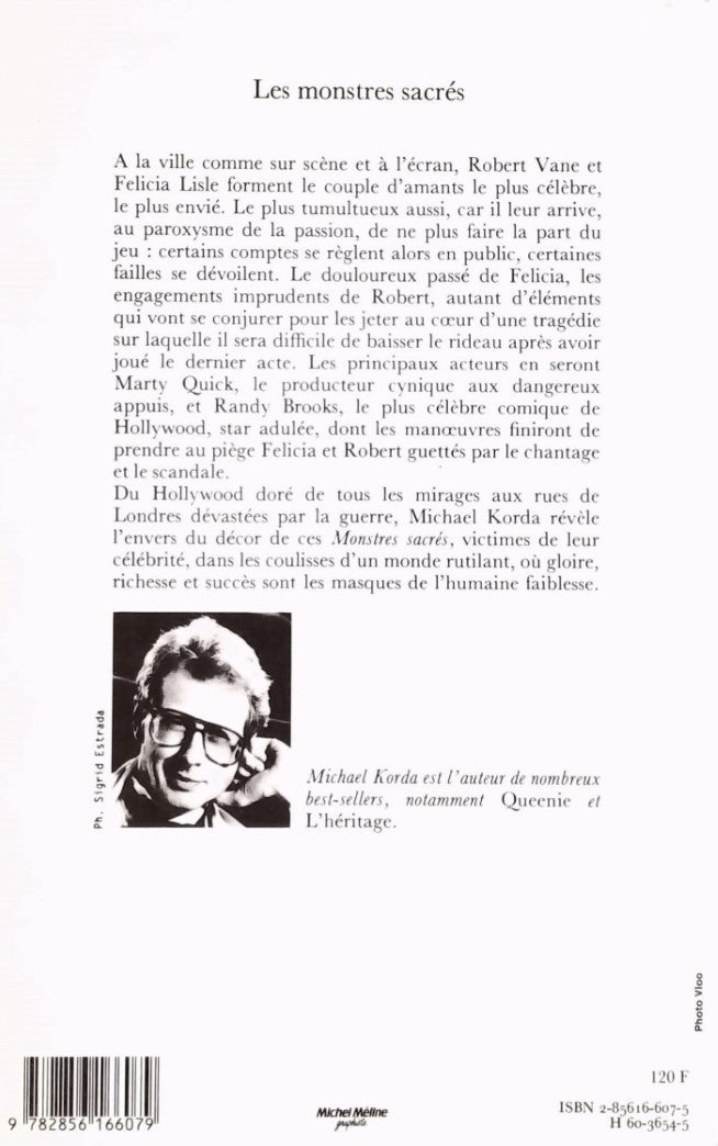 Livre Les monstres sacrés - Michael Korda (Livre d'occasion) - ISBN 2856166075