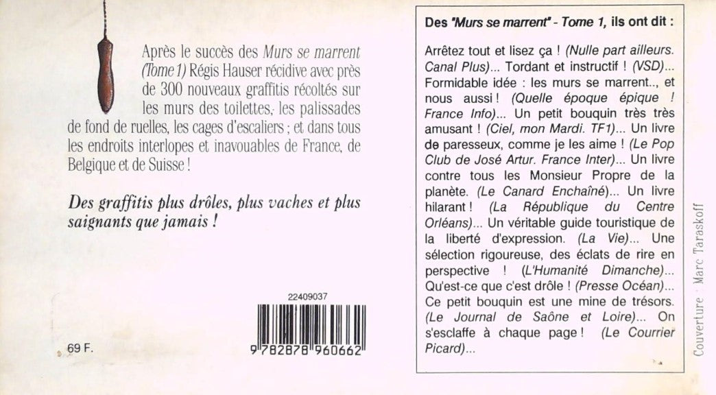 Livre Les murs se marrent - Régis Hauser (Livre d'occasion) - ISBN 2878960661