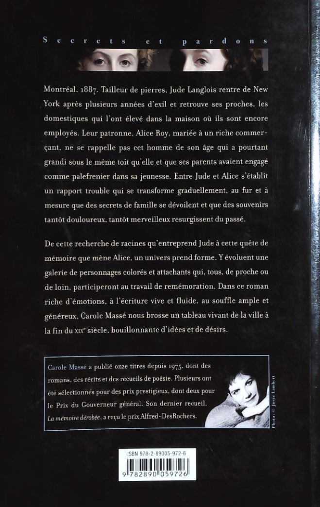 Livre Secrets et pardons (Carole Massé) (Livre d'occasion) - ISBN 2890059723