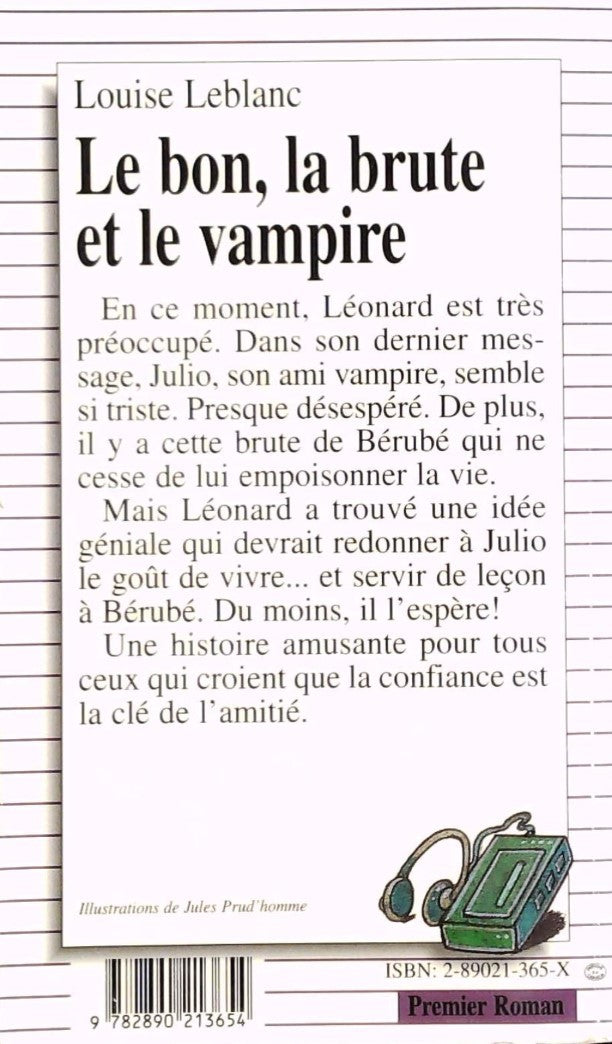 Premier roman # 82 : Le bon, la brute et le vampire (Louise Leblanc)