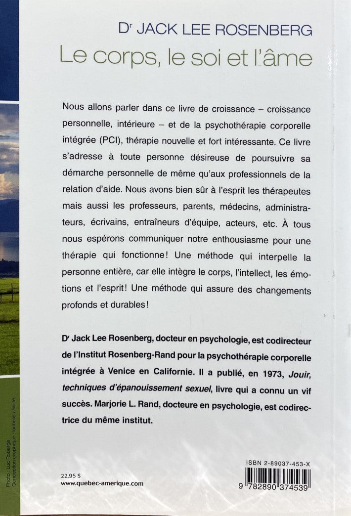 Livre Le corps, le soi et l'âme - Dr Jack Lee Rosenberg (Livre d'occasion) - ISBN 289037453X