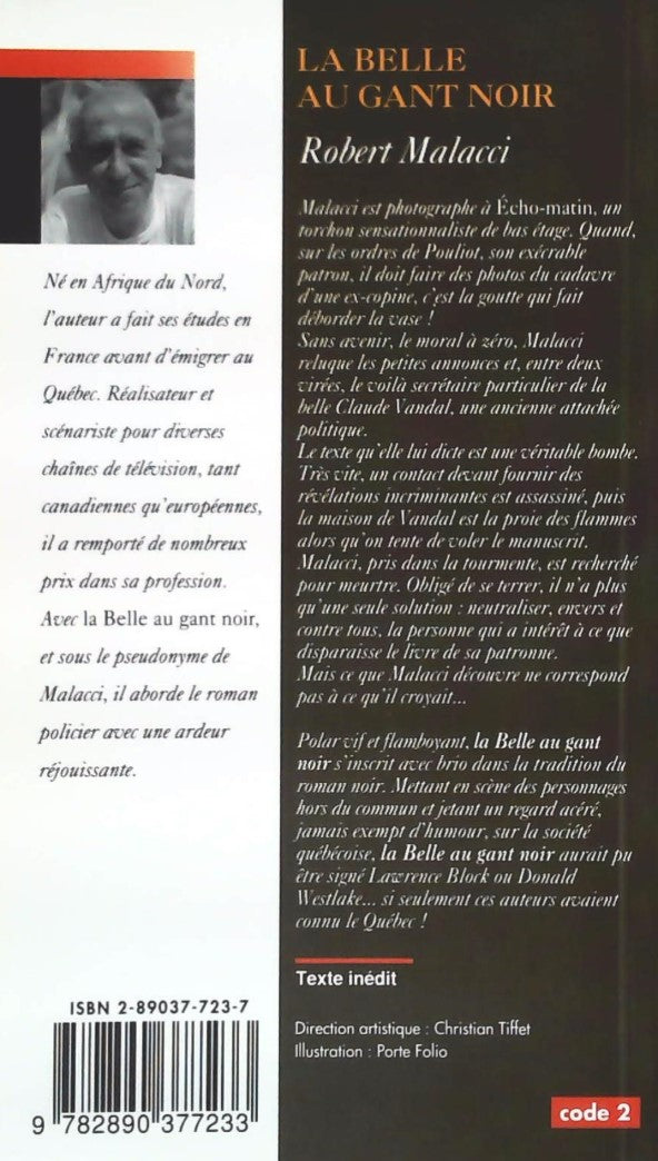 Livre La belle au gant noir - Robert Malacci (Livre d'occasion) - ISBN 2890377237