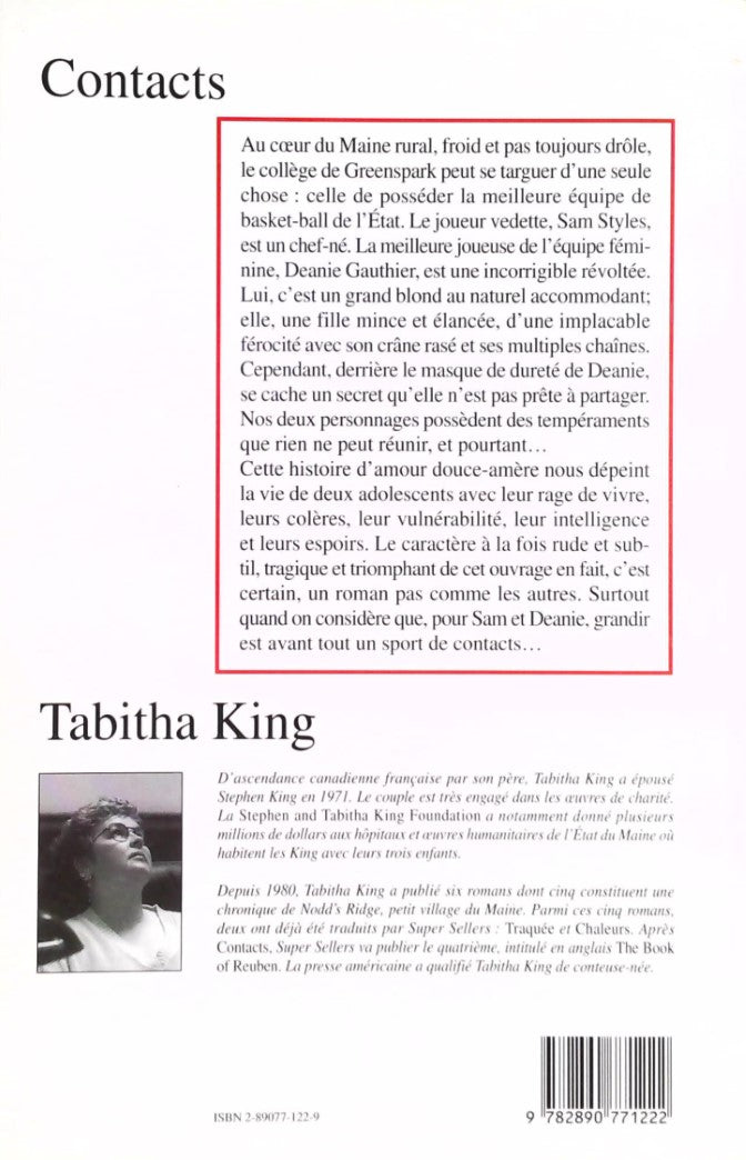 Livre Contacts - Tabitha King (Livre d'occasion) - ISBN 2890771229