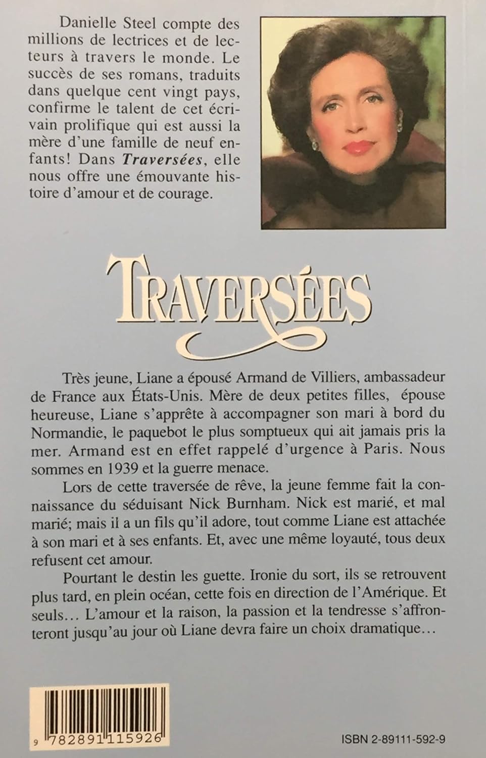 Livre Traversées - Danielle Steel (Livre d'occasion) - ISBN 2891115929