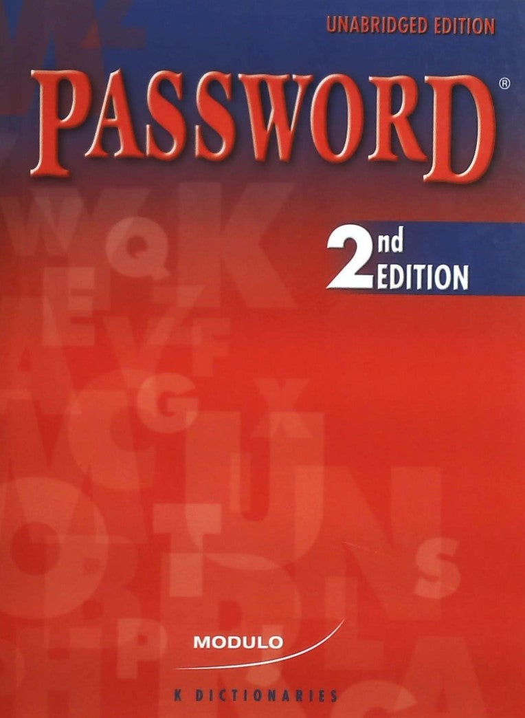 Livre ISBN 2891137337 Password. English dictionary for speakers of french, 2nd edition