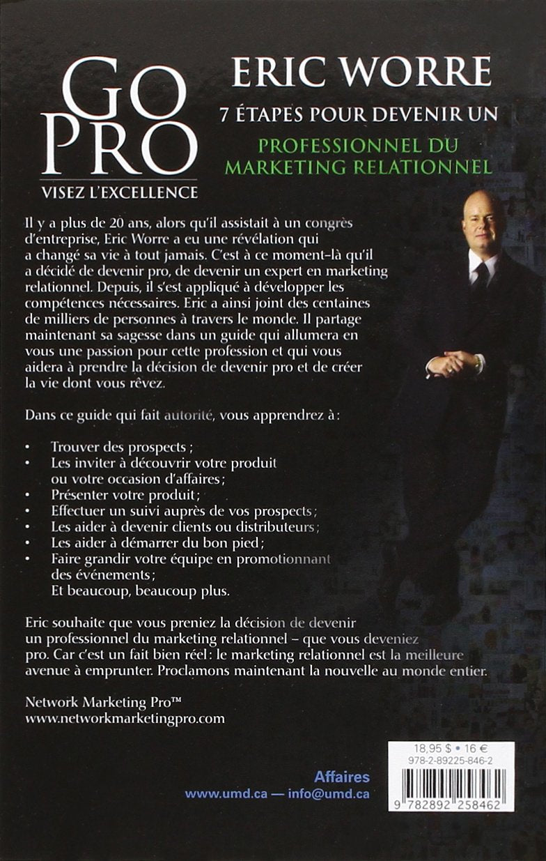 Livre Go pro : Visez l'excellence : 7 étapes pour devenir un professionnel du marketing relatione...