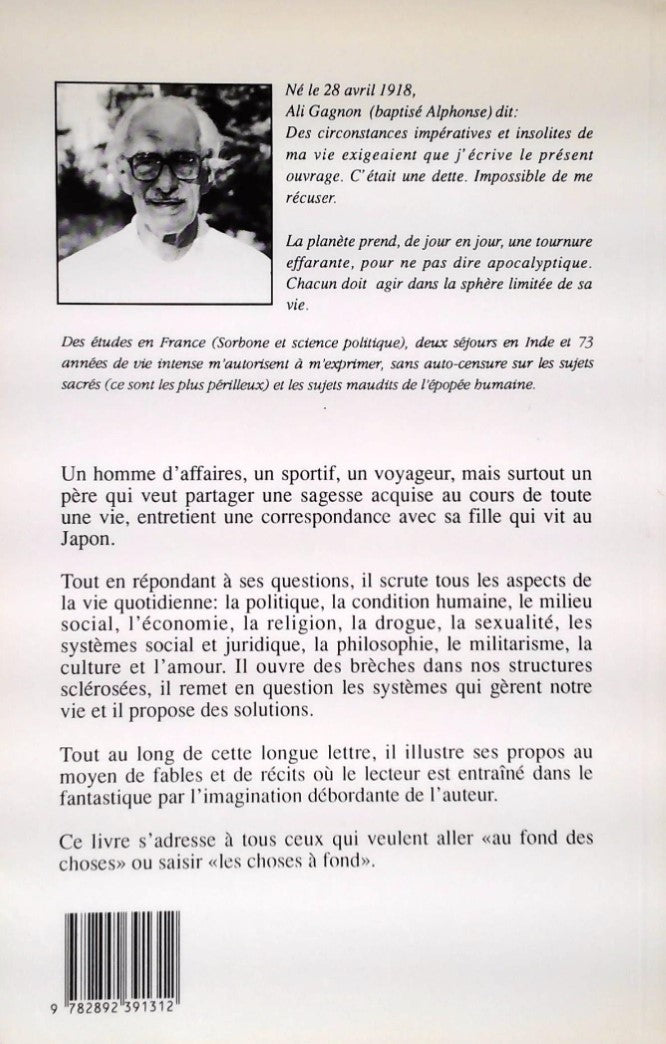 Livre La société en péril - Ali Gagnon (Livre d'occasion) - ISBN 2892391318