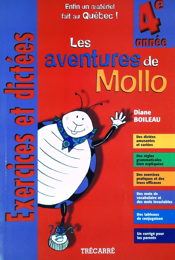 Livre Les aventures de Mollo : 4e année - Diane Boileau (Livre d'occasion)