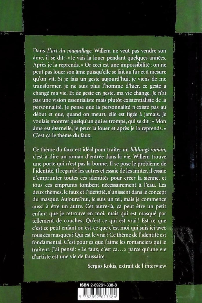 Livre L'art du maquillage - Sergio Kokis (Livre d'occasion) - ISBN 2892613388
