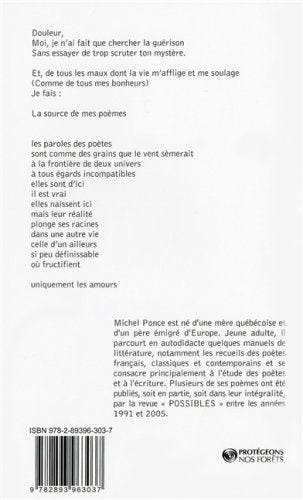 Livre Là-bas, toujours! : Poèmes (Michel Ponce) (Livre d'occasion) - ISBN 289396303X