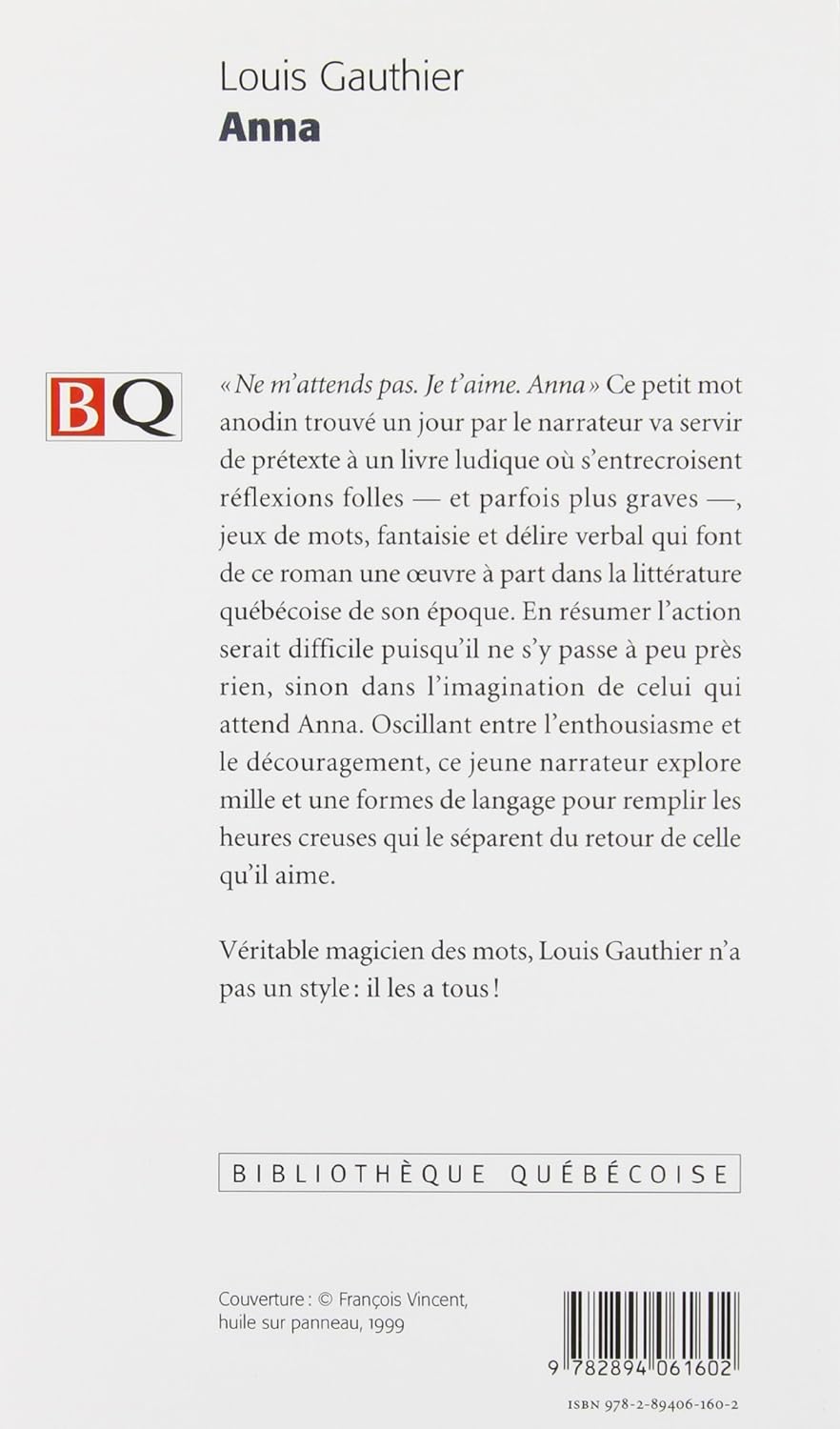 Livre Anna - Louis Gauthier (Livre d'occasion) - ISBN 2894061609