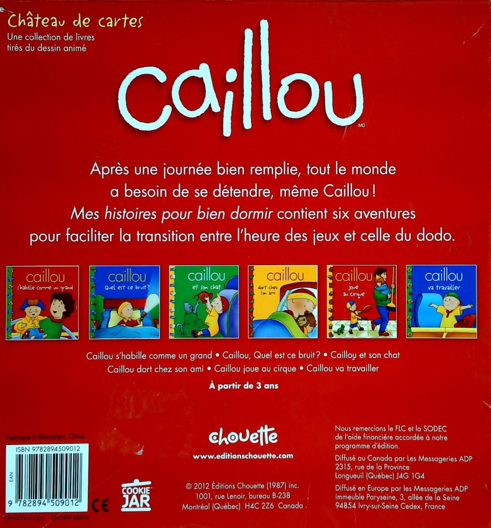 Caillou : Mes histoires pour bien dormir : Coffret 6 livres