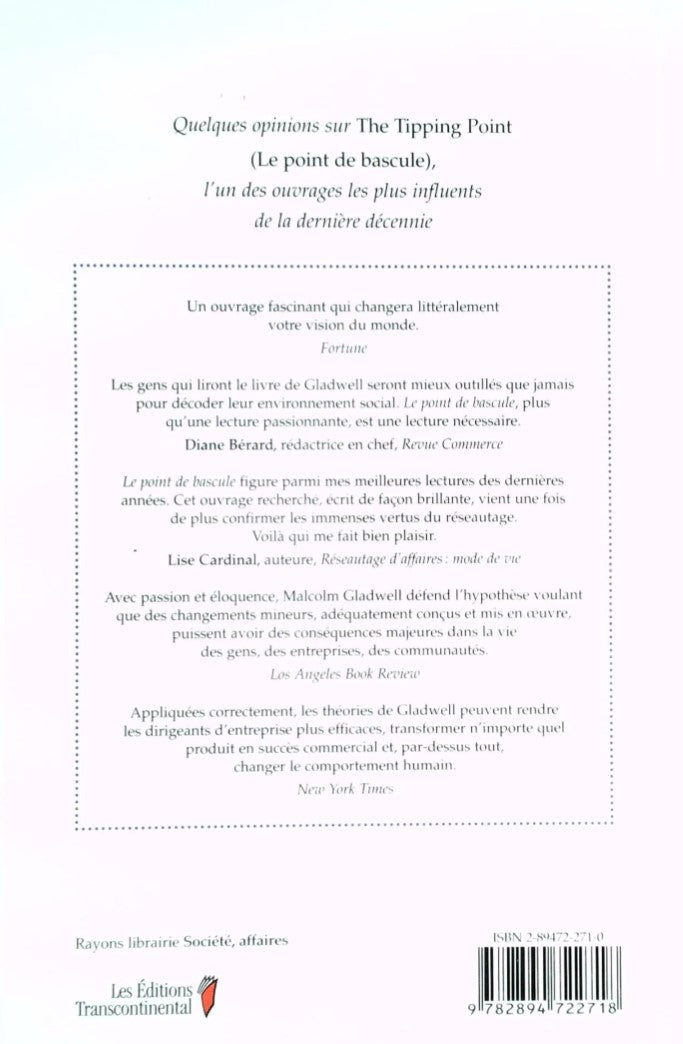 Livre Intuition : Comment réfléchir sans y penser (Malcolm Gladwell) (Livre d'occasion) - ISBN...