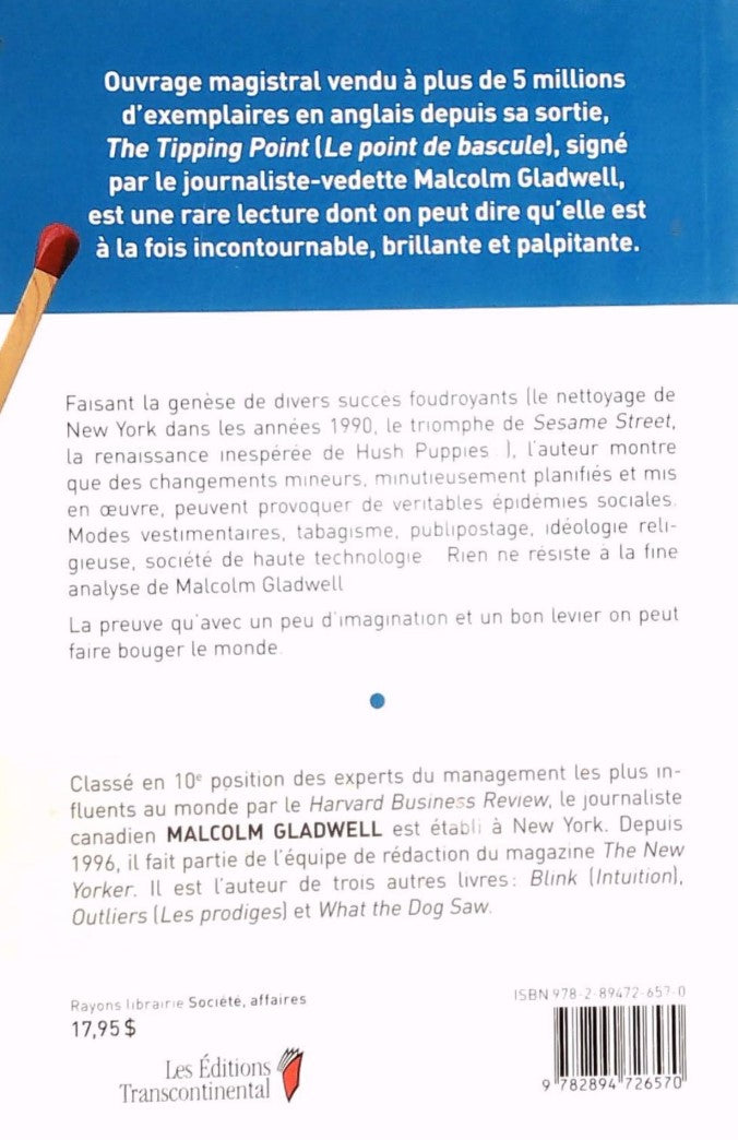 Livre Le point de bascule : Comment faire une grande différence avec de très petites choses...