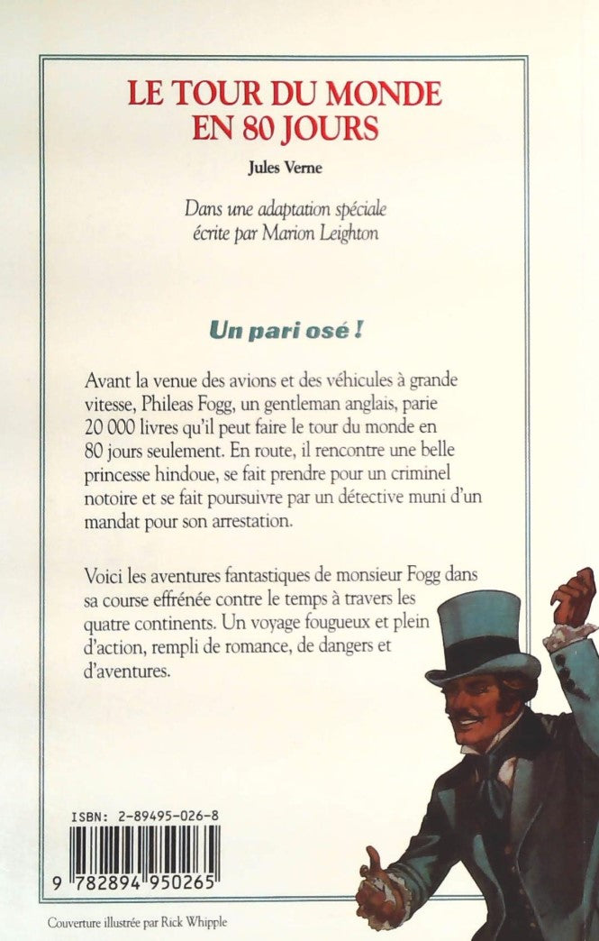 Livre Le tour du monde en 80 jours - Jules Verne (Livre d'occasion) - ISBN 2894950268