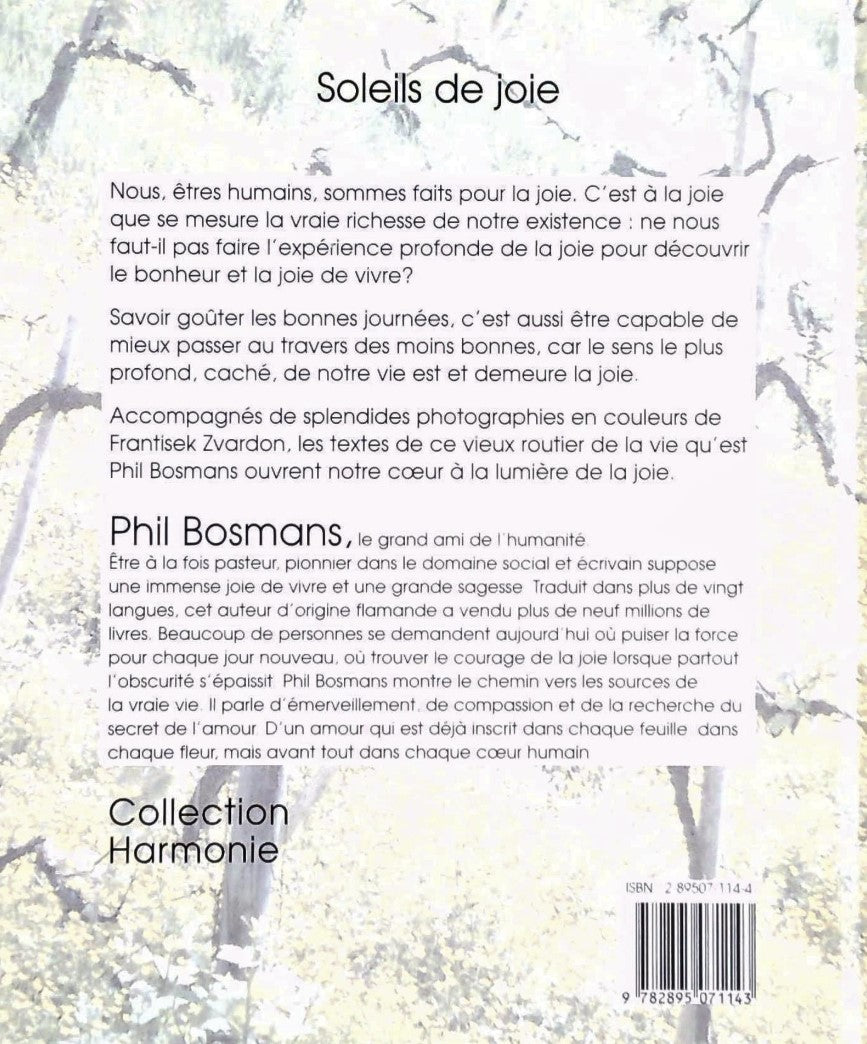 Livre Soleil de joie - Phil Bosman (Livre neuf) - ISBN 2895071144