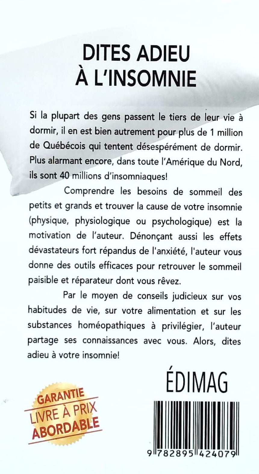 Livre Vaincre l'insomnie : Des trucs naturels pour retrouver le solleil perdu - Jocelyn Poirier (...
