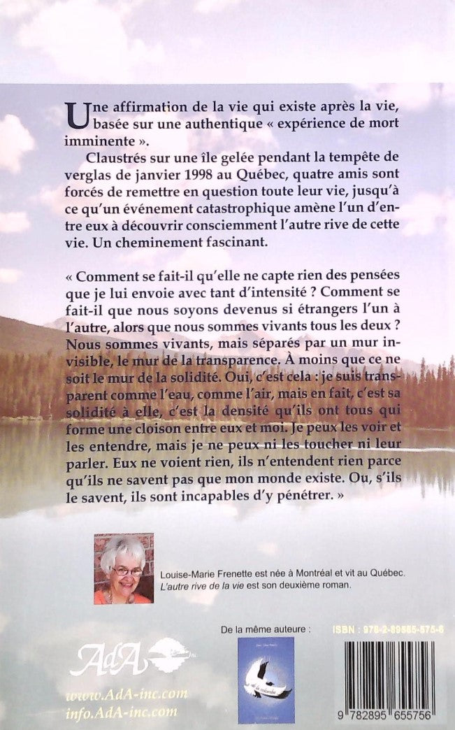 Livre L'autre rive de la vie - Louise-Marie Frenette (Livre d'occasion) - ISBN 2895655758
