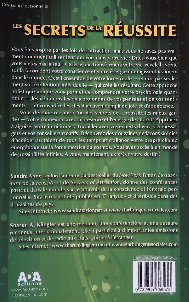 Livre Les secrets de la réussite : La science et l'esprit de la vraie prospérité (Sandra Anne...
