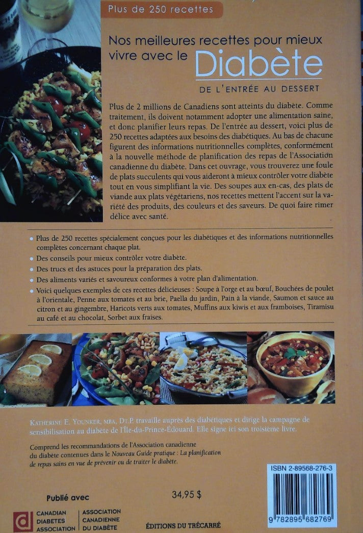 Livre Diabète de l'entée au dessert - Kathrine E . Younker (Livre d'occasion)