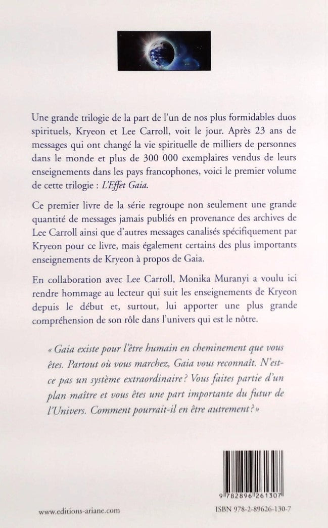 Livre L'effet Gaia : L'extraordinaire système de collaboration entre Gaia et l'humanité - Kryeon ...