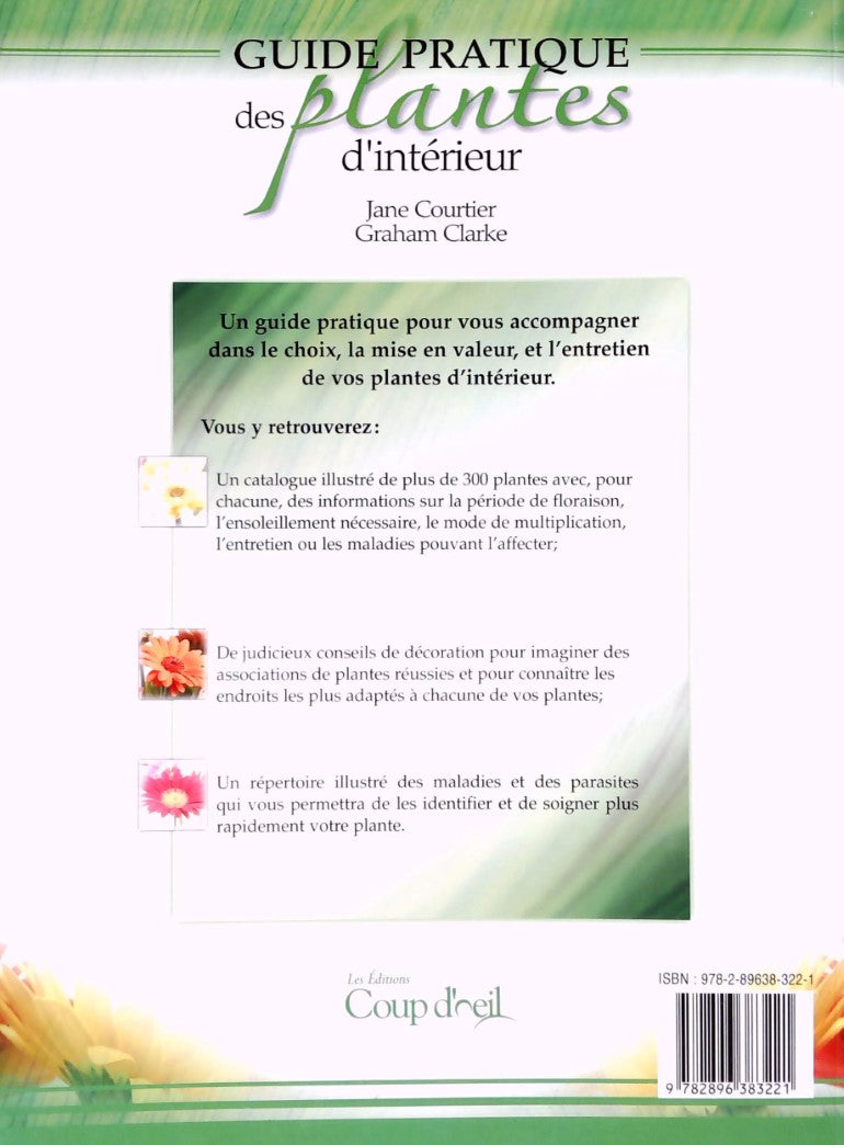 Livre Guide des plantes d'intérieur (Jane Courtier, Graham Clarke) (Livre d'occasion) - ISBN...