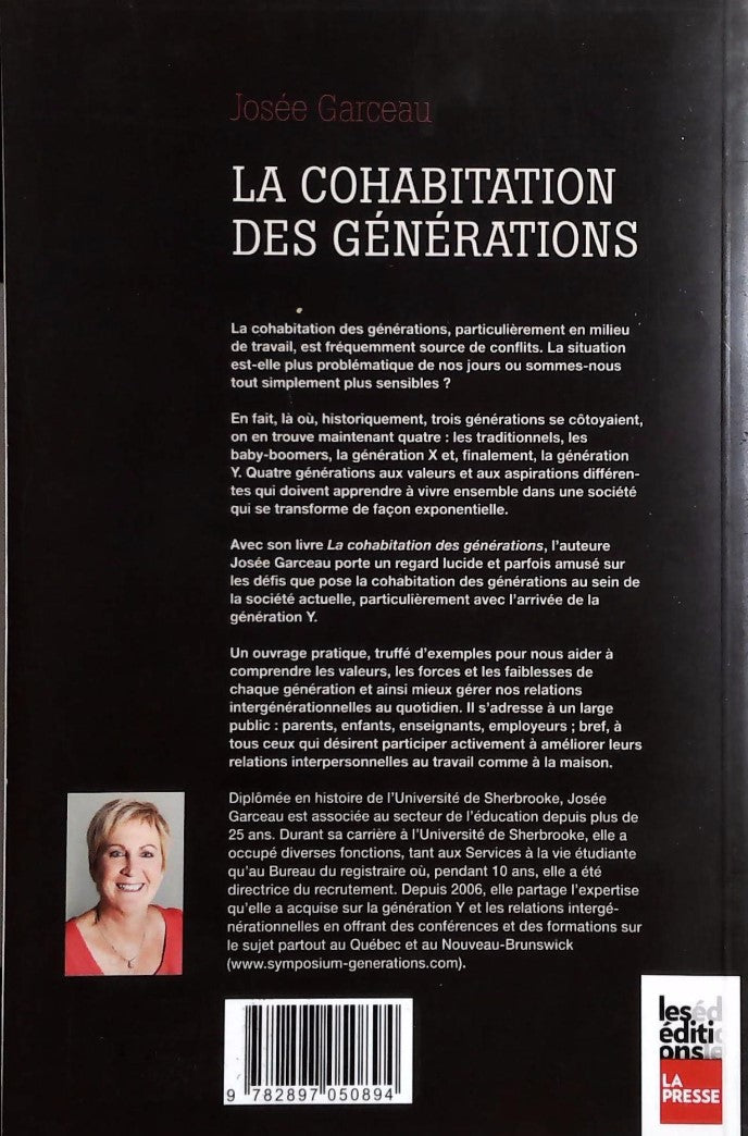 Livre La cohabitation des générations - Josée Garceau (Livre d'occasion) - ISBN 2897050896