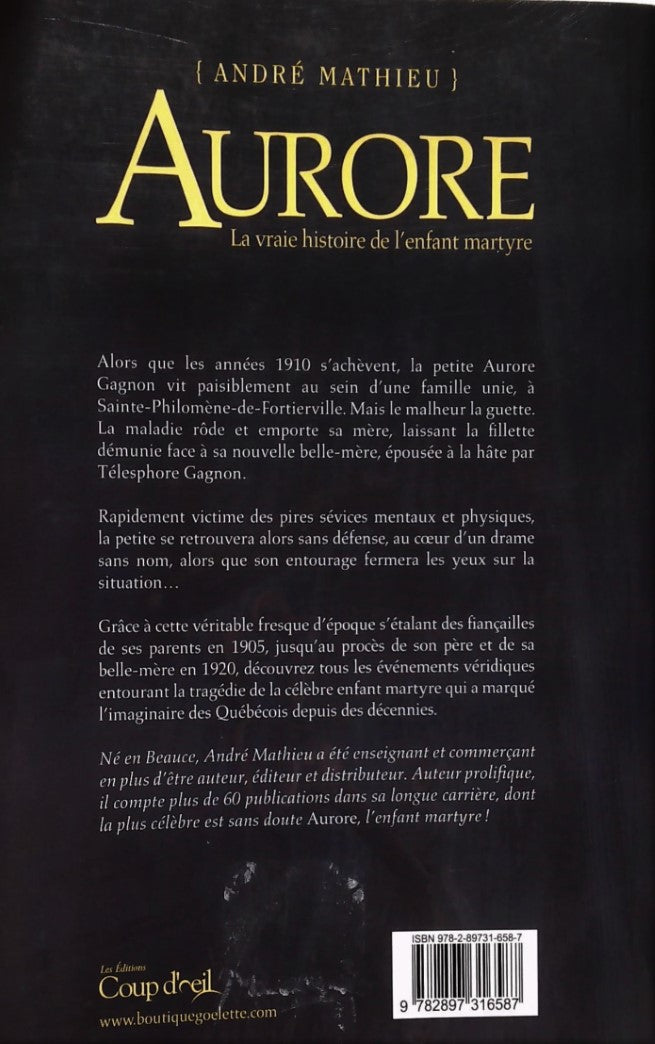 Livre Aurore : La vraie histoire de l'enfant martyre (André Mathieu) (Livre d'occasion) - ISBN...