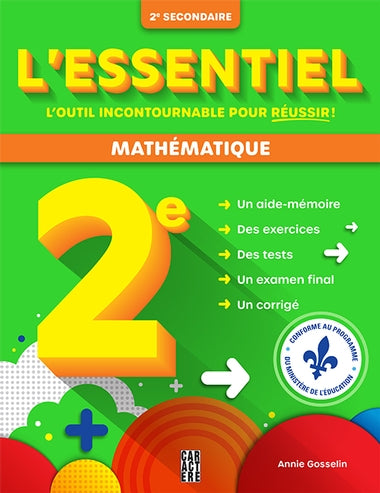 Livre 2e secondaire : mathématique - Annie Gosselin (Livre neuf)