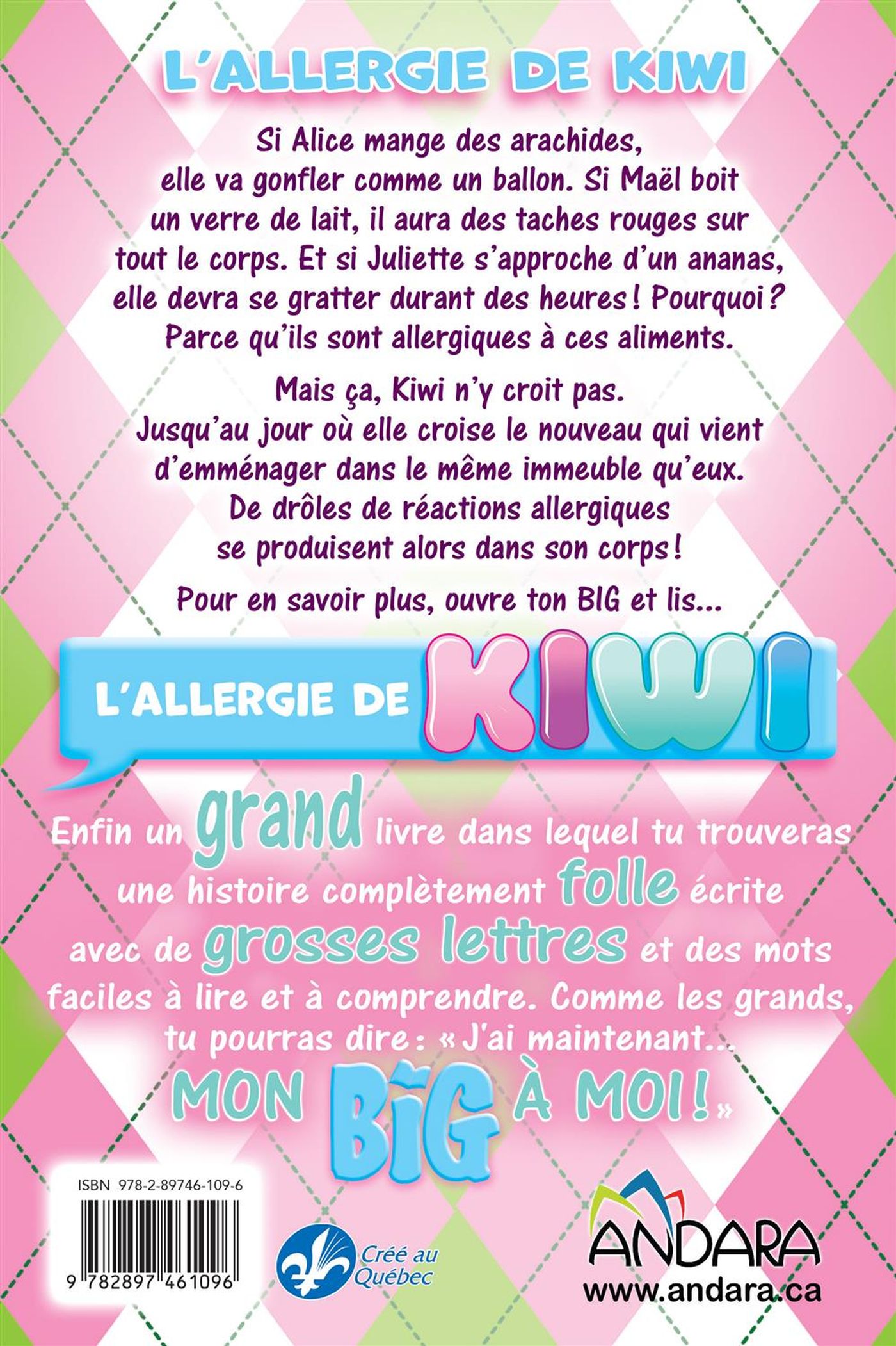 Livre L'allergie de Kiwi - Marilou Addison (Livre neuf) - ISBN 2897461098