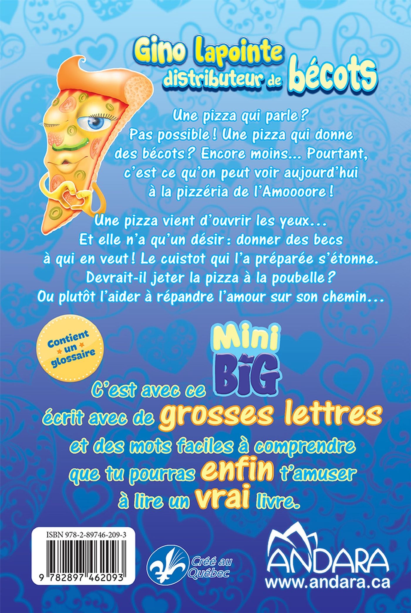 Livre Gino Lapointe distributeur de bécots - Marilou Addison (Livre neuf)