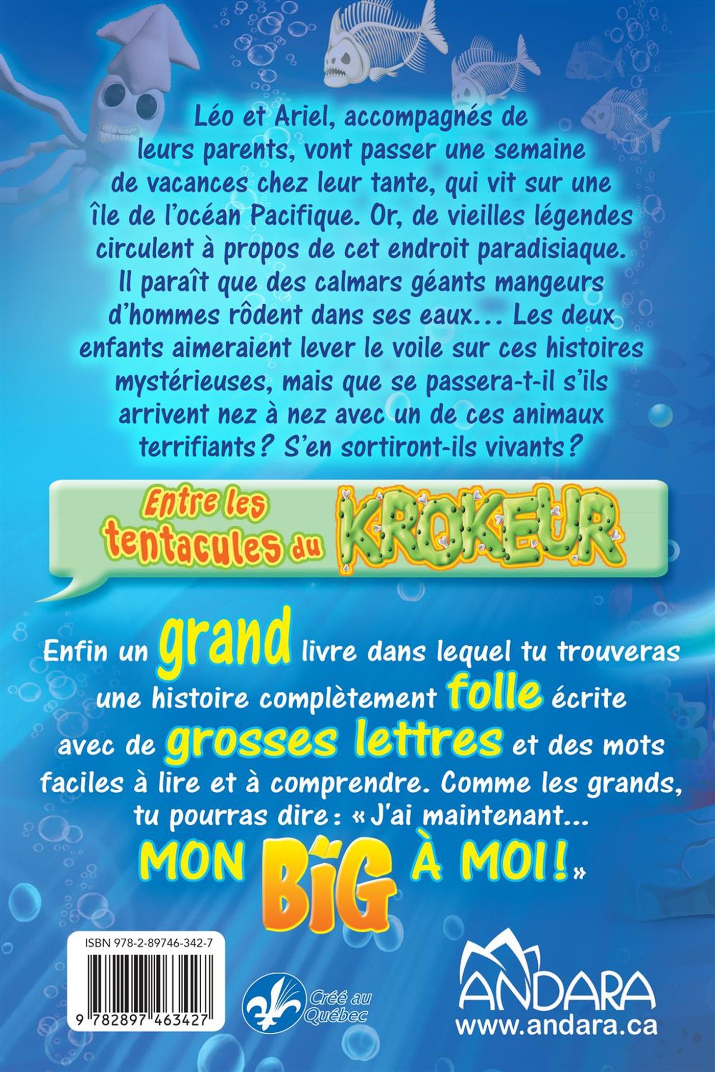 Livre Entre les tentacules du Krokeur - Stéphanie Gervais (Livre d'occasion)