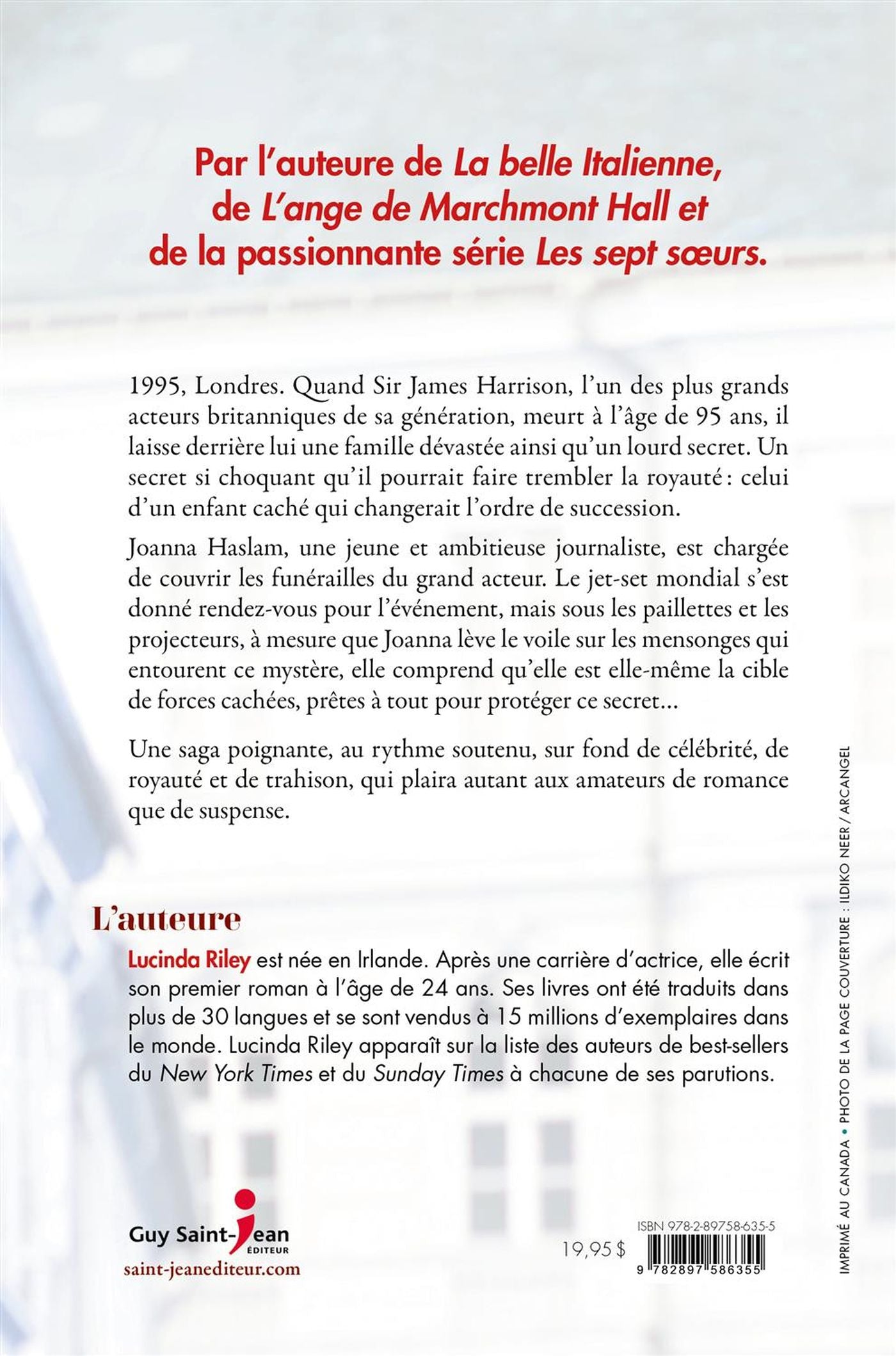 Livre La lettre d'amour interdite - Lucinda Riley (Livre d'occasion) - ISBN 2897586354