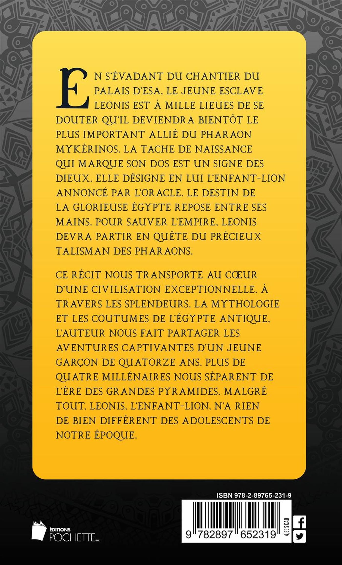Livre Leonis # 1 : Le talisman des pharaons (Mario Francis) (Livre d'occasion) - ISBN 2897652314