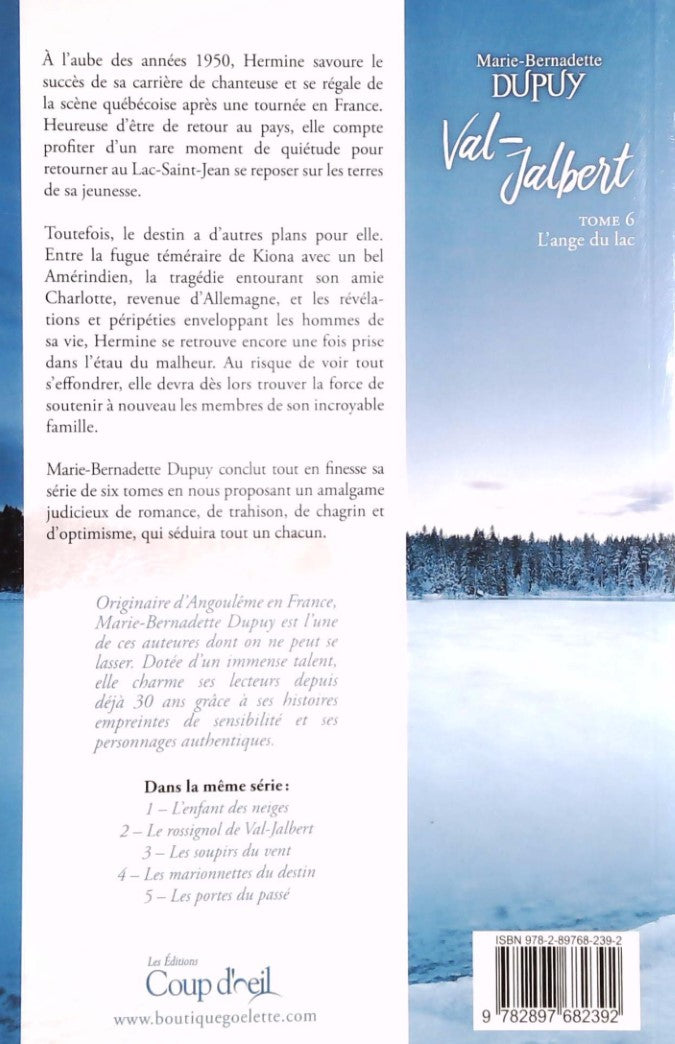 Val-Jalbert # 6 : L'ange du lac (Marie-Bernadette Dupuy)