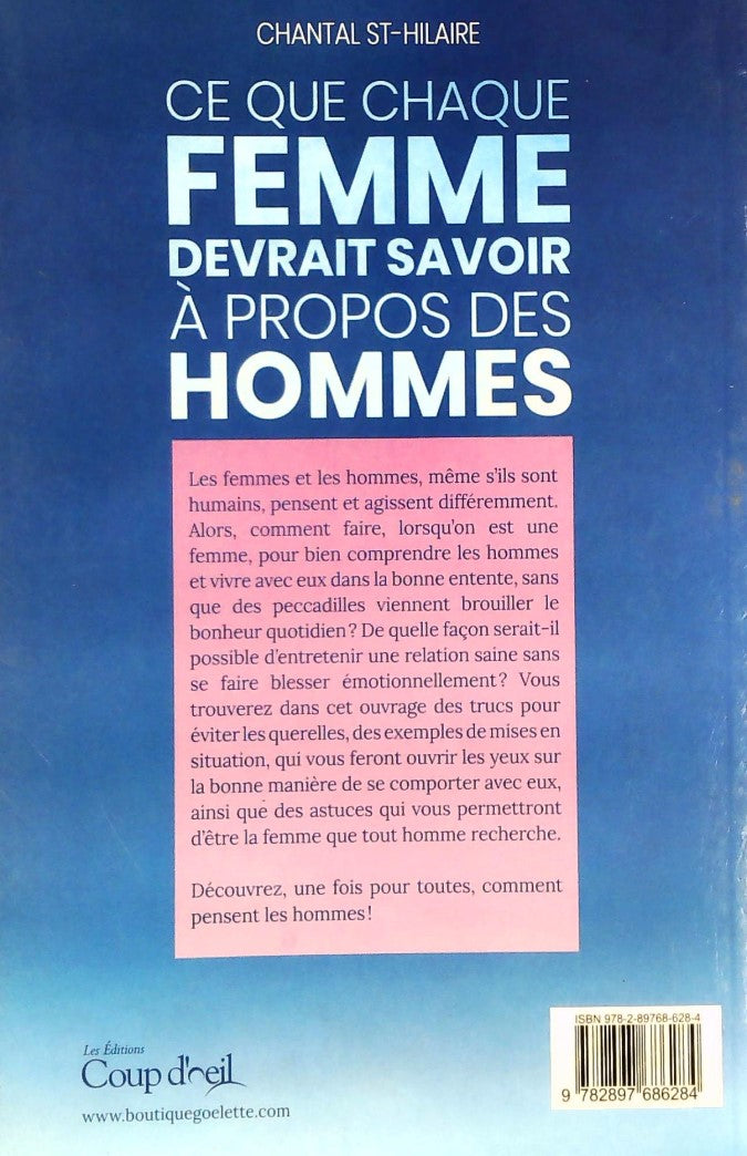 Livre Ce que chaque femme devrait savoir à propos des hommes - Chantal St-Hilaire (Livre d'occasion)