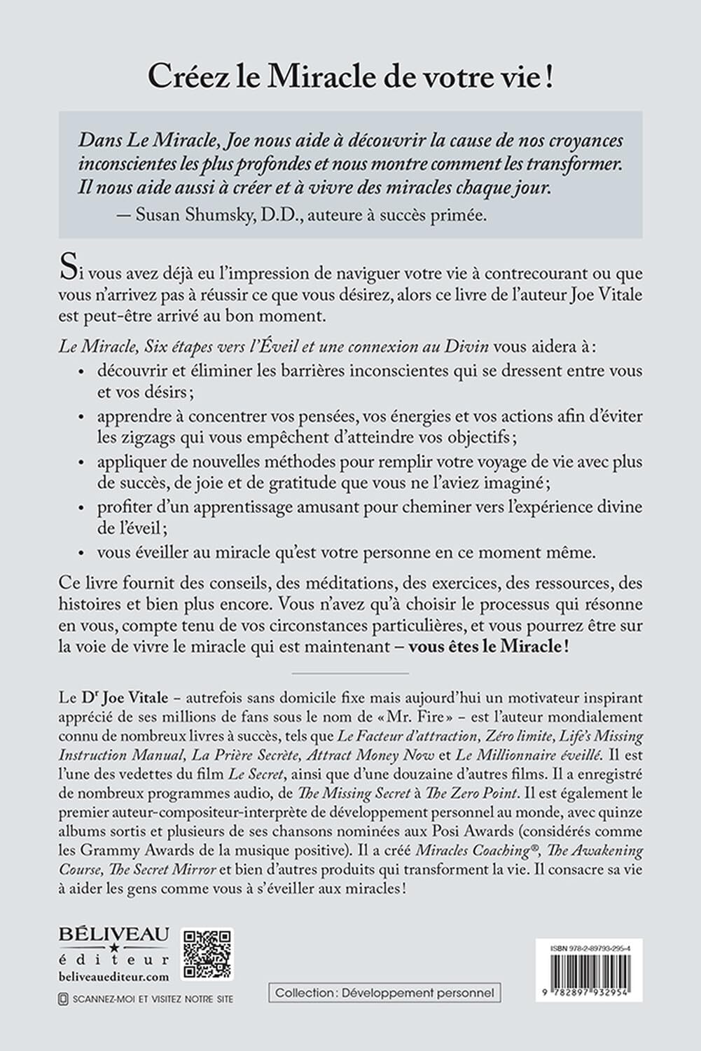 Livre Le Miracle : Six étapes vers l'Éveil et une connexion au Divin - Joe Vitale (Livre d'occasion)