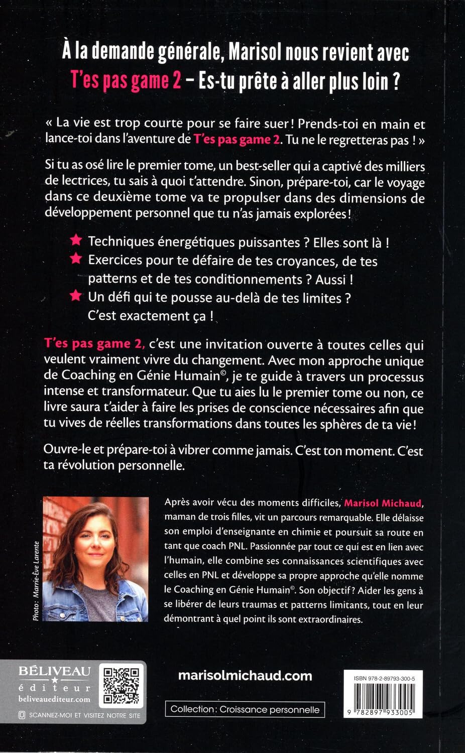 Livre T'es pas game - Marisol Michaud (Livre d'occasion)