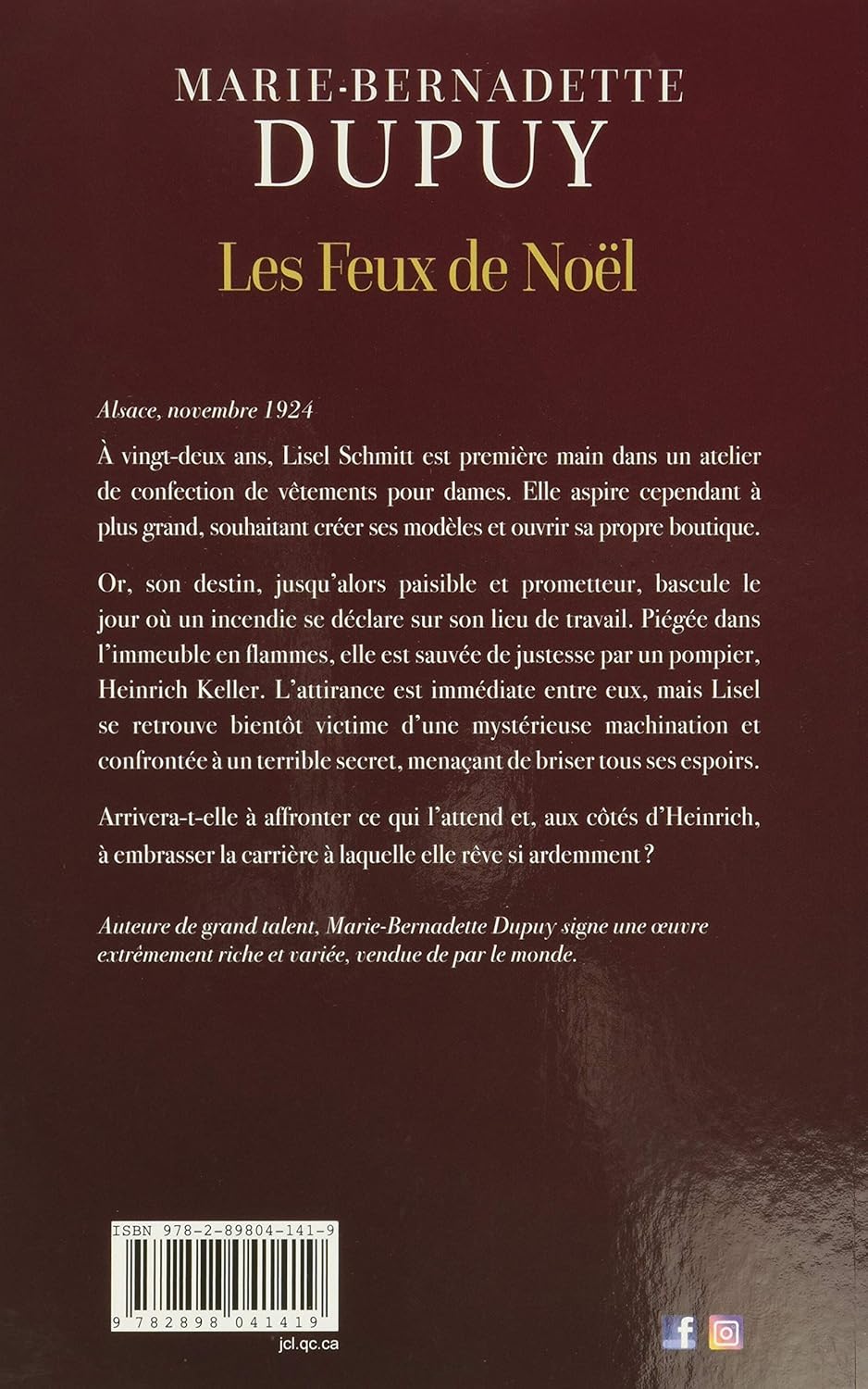 Livre Les feux de Noël - Marie-Bernadette Dupuy (Livre d'occasion) - ISBN 2898041416