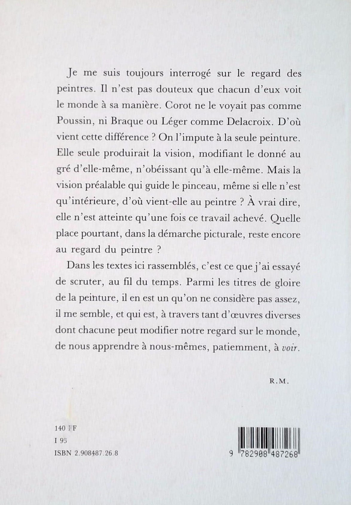 Livre Voir - Roger Munier (Livre d'occasion) - ISBN 2908487268