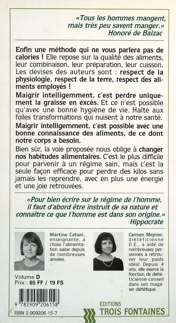 Livre Maigrissez bien, maigrissez bio : Pour un amaigrissement durable et sans carences - M. Cata...
