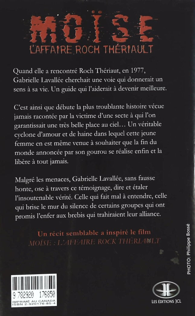 Livre L'alliance de la brebis : Rescapée de la secte de Moïse - Gabrielle Lavallée (Livre d'occas...