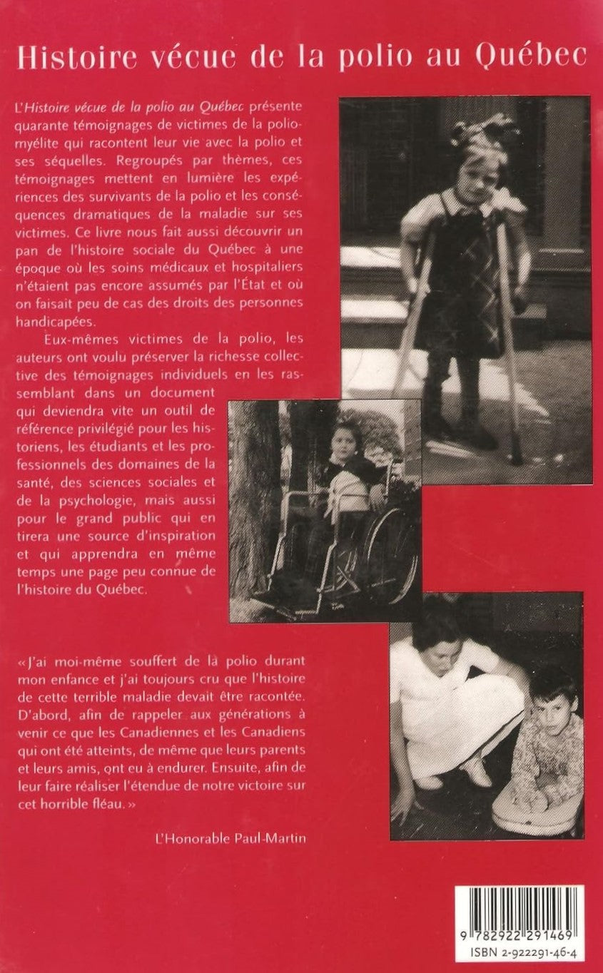 Livre Histoire vécue de la polio au Québec - Collectif (Livre d'occasion) - ISBN 2922291464