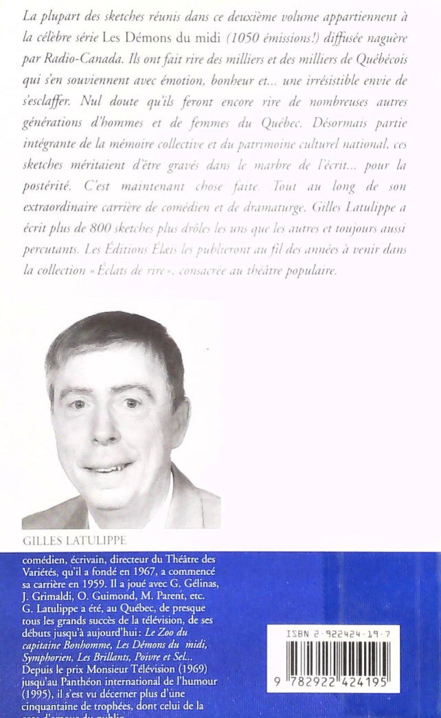 Livre Vingt-cinq sketches T.2 - Gilles Latulippe (Livre d'occasion) - ISBN 2922424197
